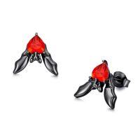 wholesale TOUPOP Giraffe/highland Cow/sloth/panda/elephant/cat/dachshund/owl/bat Crystal Stud Earrings 925 Sterling Silver Animals Earrings For Women Anniversary Birthday Halloween Christmas Gifts For Her -style_name:Bat