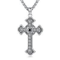 wholesale Cross Necklace 925 Sterling Silver Cross Pendant Christmas Fathers Day Birthday Gifts For Men Gifts For Father Gifts For Dad Brother Husband Son -style_name:J03 Gothic Cross
