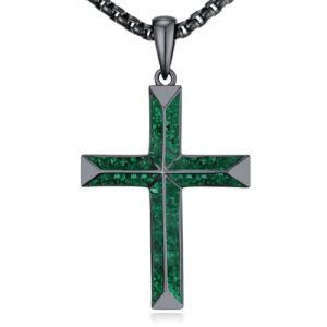 Black Malachite Cross Necklace