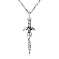 wholesale TOUPOP Game Necklace 925 Sterling Silver Sword Triforce Pendant Necklaces Jewelry Gifts For Men Women Birthday Graduation Gifts For Men Women -style_name:Sword