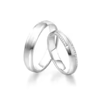 TOUPOP 10k Gold Moissanite Couples Rings Set Personalized Wedding Band-style_name:A Wedding Ring Set