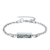 wholesale Urn Bracelet For Ashes 925 Sterling Silver Abalone Shell Tree Of Life/dragonfly/butterfly/sunflower Cremation Jewelry For Ashes Keepsake Pendant Locket Bracelet For Women Mom -style_name:Dragonfly