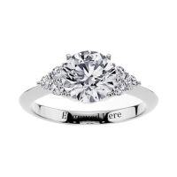 wholesale TOUPOP Personalized Moissanite Engagement Wedding Rings For Women 925 Sterling Silver 10k/14k/18k Solid Gold Engraved Name All Moissanite Rings Anniversary Valentines Day Gifts For Her Wife -style_name:I Moissanite Ring