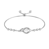 TOUPOP Sterling Silver Infinity Birthstone Bracelet Gift for Women-color_name:10-October-Opal