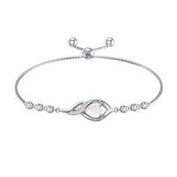 wholesale Infinity Birthstone Bracelet For Women 925 Sterling Silver Infinity Love Birthday Jewelry Christmas Gifts For Women Mom Wife Girlfriend -color_name:10-October-Opal