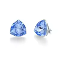 TOUPOP Sterling Silver Crystal Birthstone Stud Earrings for Women-color_name:12-Dec-Blue Topaz