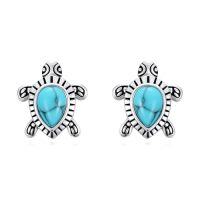 wholesale TOUPOP Yoga Lotus/tree Of Life/sea Turtle/butterfly/celtic Knot/elephant Stud Earrings Moonstone Earrings Jewelry Gifts For Women Birthday -style_name:11-Turquoise Sea Turtle