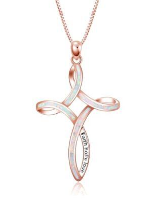 Rose Gold Plated Cross Necklace