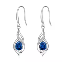 TOUPOP Sterling Silver Infinity Birthstone Earrings Gift for Women-color_name:12-December-Topaz