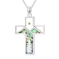 TOUPOP Sterling Silver Mustard Seed Pendant Faith Necklace-style_name:B02-Mustard Seed Cross Necklace