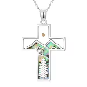 B02-Mustard Seed Cross Necklace
