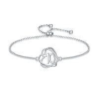 wholesale TOUPOP Gifts For Her Heart Bracelet 925 Sterling Silver Forever Love Heart Bracelet Sweet Year Old Jewelry Anniversary Birthday Christmas Gifts Women Girlfriend Wife Mom Grandma -style_name:10th