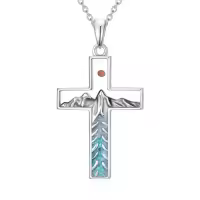 TOUPOP Sterling Silver Mustard Seed Pendant Faith Necklace-style_name:B01-Mustard Seed Cross Necklace