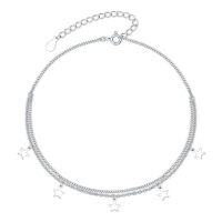 wholesale TOUPOP 925 Sterling Silver Ankle Bracelets For Women Adjustable Anklet Elegant Foot Jewelry Birthday Gift For Her Wife Mom Girlfriend -style_name:Star Pendant