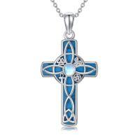 wholesale Hallowmas Jewlery Gifts Sterling Silver Witches Knot/bat Necklace For Women -style_name:Celtic Cross