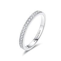 wholesale TOUPOP Moissanite Band Ring For Women Personalized Moissanite Engagement Ring 925 Sterling Silver/10k/14k/18k Gold D Color Vvs1 Clarity Moissanite Wedding Ring Promise Ring For Her Wife Girlfriend -style_name:F Moissanite