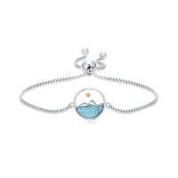 wholesale Cross Mustard Seed Bracelet 925 Sterling Silver Faith Christian Jewelry Christmas Gifts For Women Her -style_name:Mountains