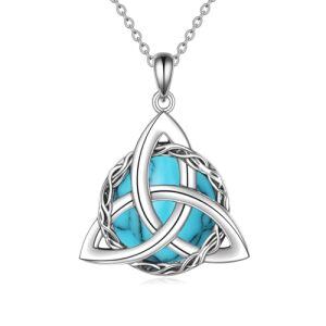 1-Celtic Knot Necklace(Turquoise)