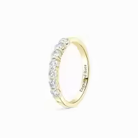 TOUPOP 10k 14k 18k Gold Moissanite Women's Eternity Wedding Band Ring-style_name:B Gold Ring