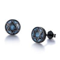 wholesale Cross/ankh/celtic Knot Viking Stud Earrings For Men Women 925 Sterling Silver Black Turquoise Stud Viking Earrings Celtic Jewelry Christmas Gifts For Friend -style_name:Star of David