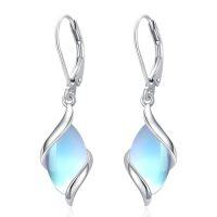 wholesale Earrings For Women 925 Sterling Silver Natural Gemstone Drop Dangle Earrings Fine Jewelry Birthstone Christmas Gifts For Women Her -color_name:Moonstone