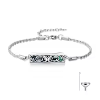 TOUPOP Sterling Silver Abalone Shell Cremation Jewelry Bracelet-style_name:Butterfly Urn Bracelet