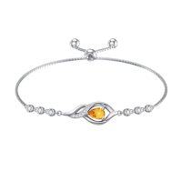wholesale Infinity Birthstone Bracelet For Women 925 Sterling Silver Infinity Love Birthday Jewelry Christmas Gifts For Women Mom Wife Girlfriend -color_name:11-November-Citrine