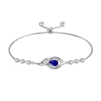 TOUPOP Sterling Silver Infinity Birthstone Bracelet Gift for Women-color_name:09-September-Sapphire