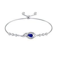 wholesale Infinity Birthstone Bracelet For Women 925 Sterling Silver Infinity Love Birthday Jewelry Christmas Gifts For Women Mom Wife Girlfriend -color_name:09-September-Sapphire
