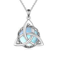 wholesale TOUPOP Christmas Gifts For Women 925 Sterling Silver Celtic Knot Necklace Irish Jewelry Birthday Anniversary Valentine's Day Gifts For Women Wife Girlfriend Her Daughter -style_name:1-Celtic Knot Necklace(Moonstone)