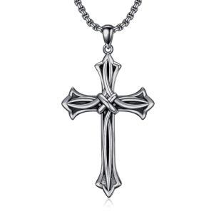 A02-Celtic Cross Necklace Black