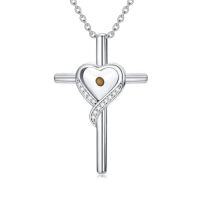wholesale Cross Mustard Seed Necklace 925 Sterling Silver Faith Christian Jewelry Christmas Gifts For Women Her -style_name:Mustard Seed Cross C