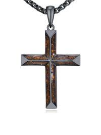 wholesale Cross Necklace For Men 925 Sterling Silver Cross Pendant Necklace Religious Protection Jewelry Birthday Christmas Gifts For Father Husband Him Son Her -style_name:Black Tiger Eyes Stone Cross Necklace