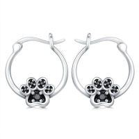 wholesale Animal Hoop Earrings S925 Sterling Silver Dachshund/paw/french Bulldog/wiener Dog Earrings For Women Dog Hoop Earring Jewelry Birthday Gifts For Women Daughter Girlfriend Wife Anniversary -style_name:Paw Earrings