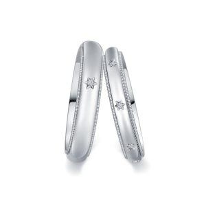 M Moissanite Wedding Ring Set