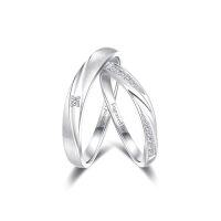 wholesale TOUPOP Personalized Wedding Ring Sets For Him And Her 925 Sterling Silver D Color Vvs1 Moissanite Wedding Band Set For Couples Engagement Rings Set Christmas Valentines Day Gift For Wife Girlfriend -color_name:E Moissanite Wedding Ring Set