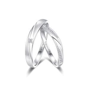 E Moissanite Wedding Ring Set