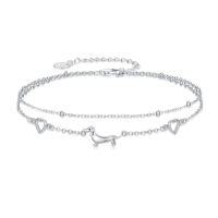 wholesale Ankle Bracelets For Women 925 Sterling Silver Layered Sea Turtles/elephant/wave/cross Anklet Summer Ocean Beach Jewelry Christmas Gifts For Women -style_name:10-Dachshund