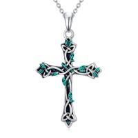 wholesale Cross Necklace For Women 925 Sterling Silver Celtic Knot Cross Pendant With Abalone Shell Religious Jewelry Gifts For Women -style_name:Tree of Life