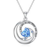 wholesale Gift For Mom/sister 925 Sterling Silver Sister/mom Necklace Jewelry Birthday Christmas Gifts For Women -style_name:Heart Moon