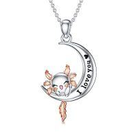 wholesale TOUPOP Axolotl Corgi Necklace Sterling Silver Axolotl Corgi Gifts Cute Animal Jewelry For Girls Women Teens -style_name:Axolotl
