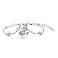 wholesale TOUPOP Cute Animal Anklets For Women Beach Themed Gifts Sterling Silver Beach Foot Jewelry Birthday Gifts -color_name:Frog