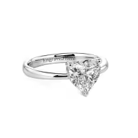 TOUPOP 18K Gold Plated Moissanite Personalized Name Ring-style_name:Heart Engagement Ring