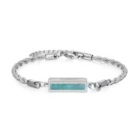 TOUPOP 925 Sterling Silver Abalone Shell Tree Of Life Cremation Jewelry-style_name:Turquoise