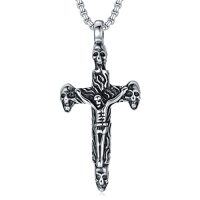 wholesale Vintage Cross Necklace For Men Gothic Cross Pendant Necklace Goth Necklace Punk Hip Pop Religious Necklace Christmas Gift For Him -color_name:Goth Cross 5