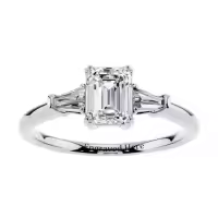 TOUPOP 10k/14k/18k Gold Moissanite Personalized Engraved Name Wedding Rings-style_name:H Moissanite Ring