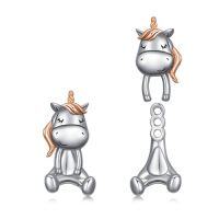 wholesale 925 Sterling Silver Hippo Frog Cow Axolotl Elephant Stud Earrings For Women Hypoallergenic Animal Jacket Earrings Cute 3d Earring Mothers Day Gifts For Mom Jewerly Gifts For Women Daugther Birthday Anniversary Graduation -style_name:Unicorn