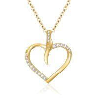 TOUPOP 14k Gold Crystal Y Lariat Necklace with Diamond Heart Celtic Knot-style_name:Heart Necklace-D