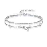 wholesale Ankle Bracelets For Women 925 Sterling Silver Layered Sea Turtles/elephant/wave/cross Anklet Summer Ocean Beach Jewelry Christmas Gifts For Women -style_name:24-Cat
