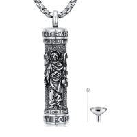 wholesale TOUPOP Saint Urn Necklace For Men Women, 925 Silver Sterling Religion Urn Pendant Cremation Jewelry For Ashes Necklace Memorial Keepsake Jewelry Gifts For Men Father Son -style_name:D01-St Raphael